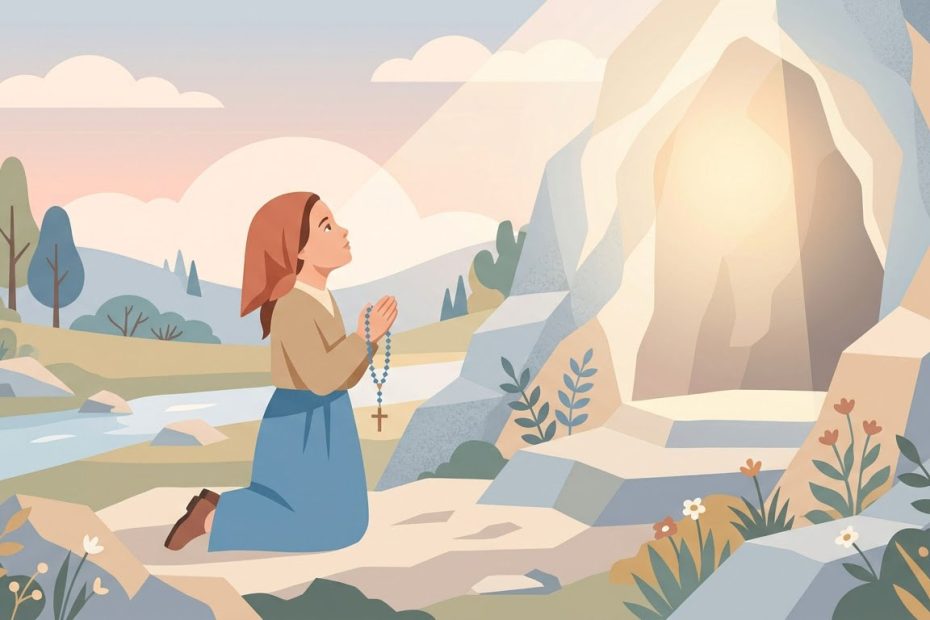 Santa Bernadette - Illustration prière catholique